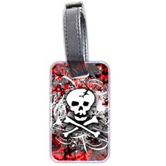 Skull Splatter Luggage Tag (two sides) from ArtsNow.com Front