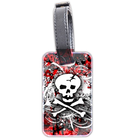 Skull Splatter Luggage Tag (two sides) from ArtsNow.com Back