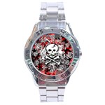 Skull Splatter Stainless Steel Analogue Men’s Watch