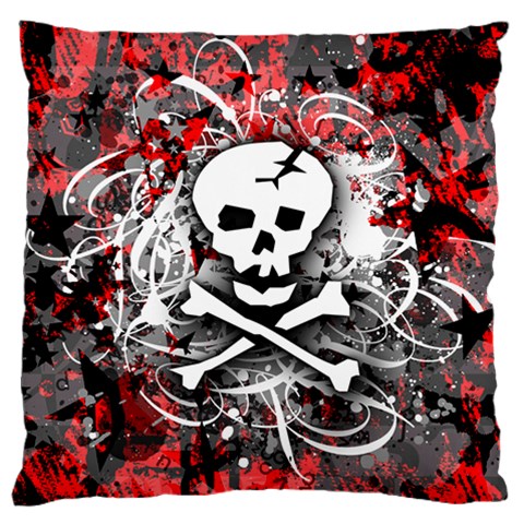 Skull Splatter Large Cushion Case (Two Sides) from ArtsNow.com Front