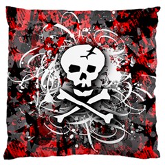 Skull Splatter Large Cushion Case (Two Sides) from ArtsNow.com Back