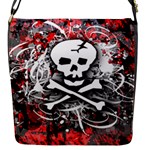 Skull Splatter Flap closure messenger bag (Small)