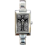 Spider Web Cross Rectangular Italian Charm Watch