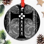 Spider Web Cross Ornament (Round)