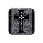 Spider Web Cross Rubber Coaster (Square)