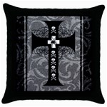 Spider Web Cross Throw Pillow Case (Black)