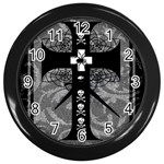 Spider Web Cross Wall Clock (Black)