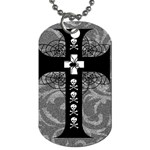 Spider Web Cross Dog Tag (One Side)