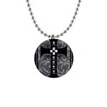 Spider Web Cross 1  Button Necklace