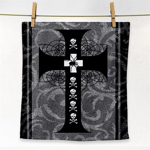 Spider Web Cross Face Towel from ArtsNow.com Front