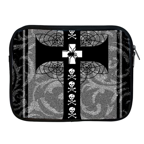 Spider Web Cross Apple iPad 2/3/4 Zipper Case from ArtsNow.com Front