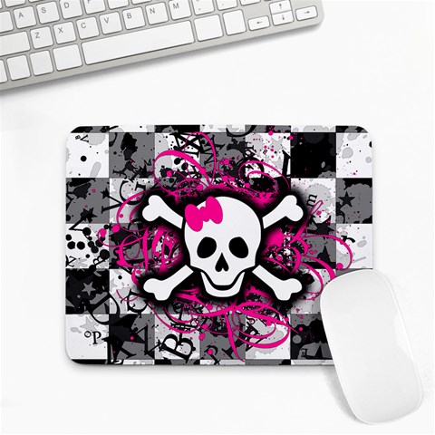 Splatter Girly Skull Small Mousepad from ArtsNow.com Front