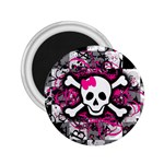 Splatter Girly Skull 2.25  Magnet