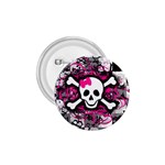 Splatter Girly Skull 1.75  Button