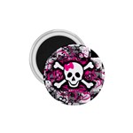 Splatter Girly Skull 1.75  Magnet