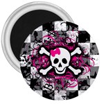 Splatter Girly Skull 3  Magnet