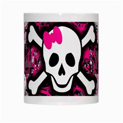 Splatter Girly Skull White Mug from ArtsNow.com Center