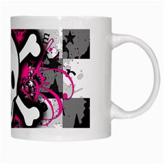 Splatter Girly Skull White Mug from ArtsNow.com Right