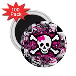 Splatter Girly Skull 2.25  Magnet (100 pack) 