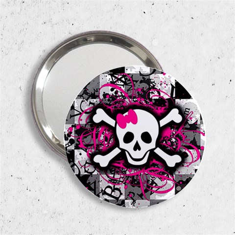 Splatter Girly Skull 2.25  Handbag Mirror from ArtsNow.com Front