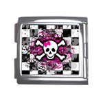 Splatter Girly Skull Mega Link Italian Charm (18mm)