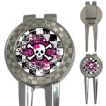 Splatter Girly Skull 3-in-1 Golf Divot