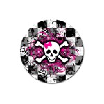 Splatter Girly Skull Magnet 3  (Round)