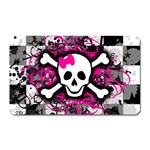 Splatter Girly Skull Magnet (Rectangular)