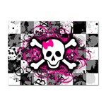 Splatter Girly Skull Sticker A4 (10 pack)