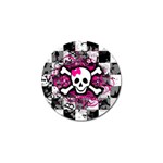 Splatter Girly Skull Golf Ball Marker (4 pack)