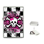 Splatter Girly Skull Flip Top Lighter