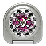 Splatter Girly Skull Travel Alarm Clock