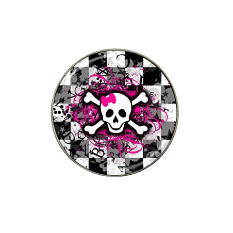 Splatter Girly Skull Hat Clip Ball Marker from ArtsNow.com Front