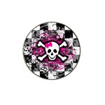 Splatter Girly Skull Hat Clip Ball Marker