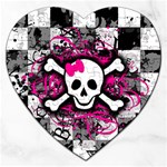 Splatter Girly Skull Jigsaw Puzzle (Heart)