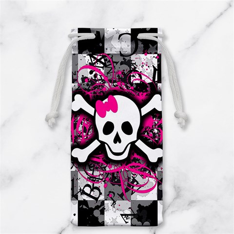 Splatter Girly Skull Jewelry Bag from ArtsNow.com Front