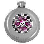 Splatter Girly Skull Hip Flask (5 oz)