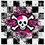 Splatter Girly Skull Canvas 12  x 12 