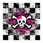 Splatter Girly Skull Glasses Cloth (Medium, Two Sides)