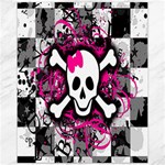 Splatter Girly Skull Canvas 11  x 14 
