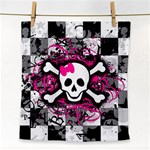 Splatter Girly Skull Face Towel