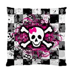 Splatter Girly Skull Cushion Case (One Side)