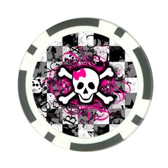 Splatter Girly Skull Poker Chip Card Guard (10 pack) from ArtsNow.com Back