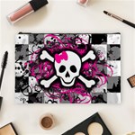 Splatter Girly Skull Cosmetic Bag (Large)