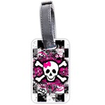 Splatter Girly Skull Luggage Tag (one side)