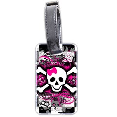 Splatter Girly Skull Luggage Tag (two sides) from ArtsNow.com Back