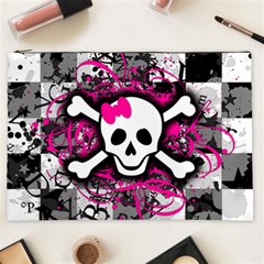 Splatter Girly Skull Cosmetic Bag (XXL) from ArtsNow.com Front