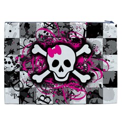 Splatter Girly Skull Cosmetic Bag (XXL) from ArtsNow.com Back