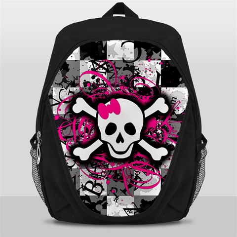 Splatter Girly Skull Backpack Bag from ArtsNow.com Front