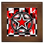 Star Checkerboard Splatter Framed Tile